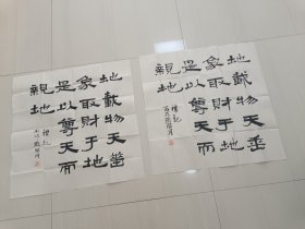 地方名家书法参赛作品:河北石家庄李建军艺名李雨，书法作品两幅