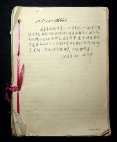 上海南京大学医学部主任医师张道中1975--1986年日记，共85页166 面（如图）