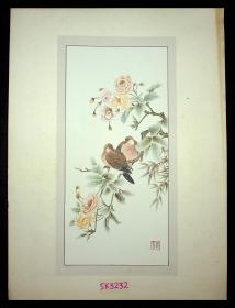 80年代丝毯设计稿之9：画心尺寸29.8*14.9cm，赏心悦目，非常漂亮