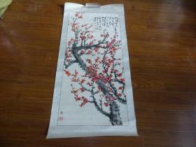 陶寿伯画梅花一副（尺寸：裱件131*62.5cm，画心111*51.5cm）