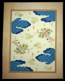 80年代丝毯设计稿二十九：几十种用色，赏心悦目，非常漂亮（画心尺寸29.9*22.4cm）