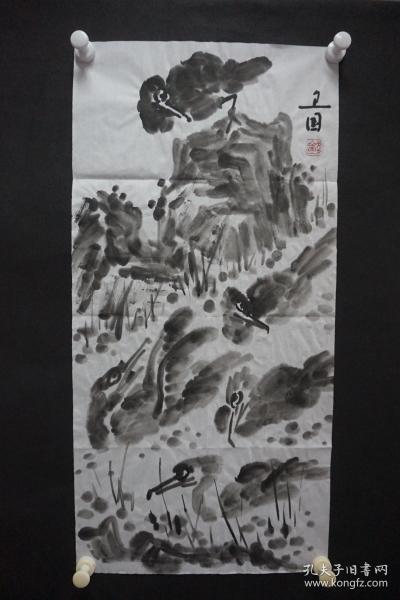 122b03 著名画家、花鸟师承李苦禅大师、中国美术家协会北京分会会员—钱卫国  花鸟国画作品一幅 ，纸本软片，尺寸约69*34厘米！