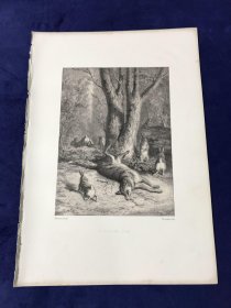 1868年石版画《倒下的敌人》—法国画家和设计师亨利-阿尔弗雷德·达茹(Henri-Alfred Darjou,1832 - 1874年)作品 制版师Eugène Louis Pirodon 纸张尺寸27.2*19厘米