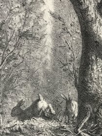 1868年石版画《倒下的敌人》—法国画家和设计师亨利-阿尔弗雷德·达茹(Henri-Alfred Darjou,1832 - 1874年)作品 制版师Eugène Louis Pirodon 纸张尺寸27.2*19厘米
