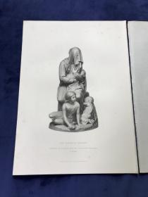 19世纪Vernon画廊系列点刻钢版画《羞怯的乞讨者》—意大利新古典主义时期雕塑家德谟克利特·甘多菲(Democrito Gandolfi, 1797-1874年)作品 雕刻师W. H. Mote 纸张尺寸35*25厘米