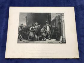 1846年欧洲艺术瑰宝系列钢版画《教区的差役》—苏格兰维多利亚现实主义开创画家戴维·威尔基(David Wilkie,1785 - 1841年)作品 雕刻师J. C. Armytage 纸张尺寸33.5*25.5厘米
