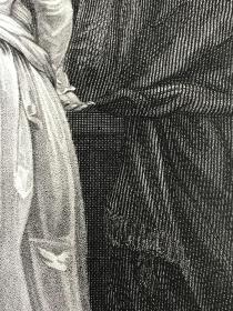 英国艺术家画廊系列钢版画《温柔的责备》—出自英国著名的历史小说家和诗人沃尔特·司各特(Walter Scott,1771-1832年)的悲剧小说《凯尼尔沃斯》中的场景，英国浪漫主义风景画家理查德·帕克斯·博宁顿(Richard Parkes Bonington,1802 - 1828年)作品 纸张尺寸28.1*21.5厘米
