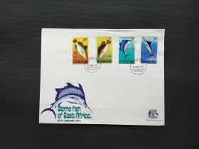 《集邮精品收藏：坦桑尼亚1977年东非野味鱼 罗非鱼 鸭嘴兽鱼 印度黑枪鱼 尼罗河鲈鱼邮票首日封 商品如图 》青山2401-16