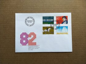 《集邮精品收藏 瑞士1982年列车 赛马 乐器音乐歌星演唱 水资源邮票首日封 商品如图》青山2404-2