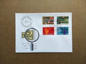 《集邮精品收藏 瑞士1972年扳手 汽车俱乐部 铁路 无线电 侨民邮票首日封 商品如图》青山2404-2