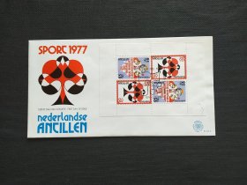 《集邮精品收藏  安德列斯1977年国际扑克牌比赛邮票首日封  商品如图》青山2405-12
