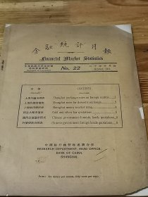 1931年10月份中国银行出版《金融统计月报》稀见刊物