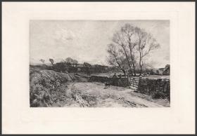 1888年照相凹版《贝利克郡的景色》，35.8*26.2cm