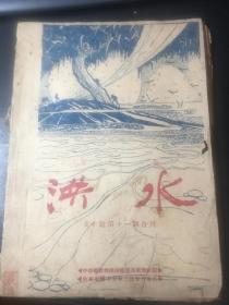 民国早期新文学史重要期刊《洪水》创造社编辑，早期报刊，重视者不多，故存世更稀少。2008年一本就【拍出190元，此为两本合在一起。第10期和第11期合刊。