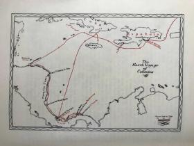 限量版毛边本！1930年 哥伦布航海记 5幅地图 布面精装16开