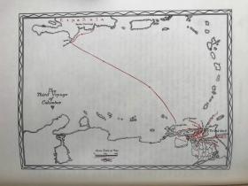 限量版毛边本！1930年 哥伦布航海记 5幅地图 布面精装16开