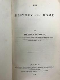 1836年 托马斯·凯特利《罗马史》 真皮精装32开