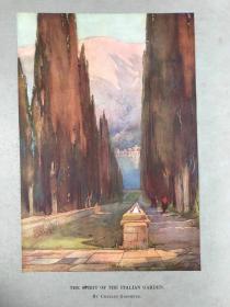 1919年 意大利庭院图集 400余幅插图 精装8开