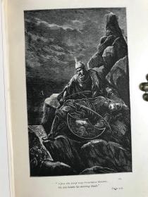 约19世纪后期 托马斯·摩尔诗集 约6幅版画插图 漆布精装32开