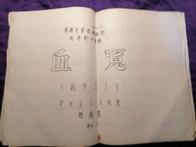 【百年淮剧 资料珍赏】盐城阜宁人，民国淮剧老艺人，上海淮剧团李神童先生淮剧史料百种。民国淮剧艺人李神童藏1984年沪西工人文化宫淮剧队根据江苏扬剧团剧本改编《血冤》油印剧本一册36页