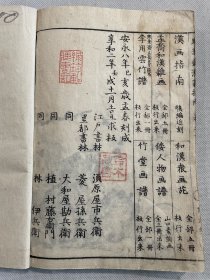 和刻本1779年刻版，1802年刷印《汉画指南建凌岱著筠轩旧藏》上下两卷全。
