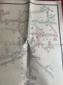 1964年一版一印《全国铁路货运营业站示意图》一开 彩印一张。