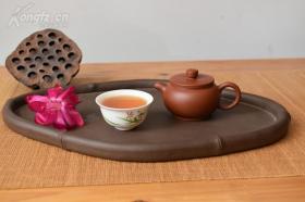 [ 斗茶利器，朱泥小货] 宜兴名家紫砂壶手工原矿： 朱泥小扁壶，一杯茶水容量约60毫升。泥料纯正。工艺精良
