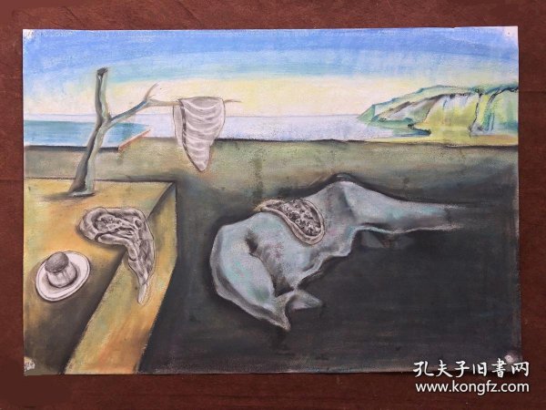 精品色粉画   尺寸：79X54厘米