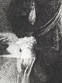 1888年蚀刻版画《精湛的人物雕刻--荷兰贵族bildnis eines niederlandischen edelmannes》尺寸23*30.6厘米，较深压痕--出自荷兰画家，弗兰斯·哈尔斯Frans Hals，1582-1666，油画作品，雕刻师：威廉·昂格尔（William Unger，1837-1932），莱比锡出版