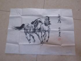 于晓丹【牡丹江市二十一中美术教师，牡丹江市书画院特聘画家】奔马 图一幅