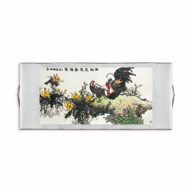 手绘作品（已装裱），【画家授权】09-高晓林，中美协会员、国家一级美术师，精选卷轴作品，172*78cm【满树金果香满园】