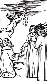 19世纪木刻版画《木刻发展历程（文艺复兴时期的木刻艺术）：小爱神丘比特》（IN CONNEXION WITH THE PRESS：Cupid and his Victims）-- 出自文艺复兴时期古籍木刻：1499年版，古罗马诗人奥维德名著《变形记》-- 后附卡纸30*21厘米，版画纸张8*6、8*6厘米