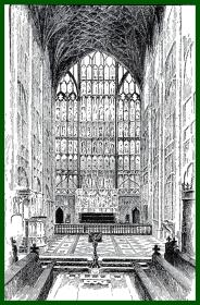 19世纪木刻版画《大教堂：唱诗楼》（The Choir of the Cathedral）-- 后附卡纸30*21厘米，版画纸张17*11厘米