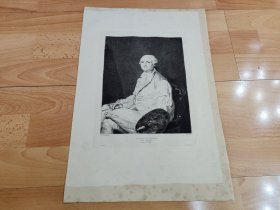 1877年铜版蚀刻版画《画家肖像：皮亚特·约瑟夫·索瓦奇》（PORTRAIT DE SAUVAGE）-- 画家：J. F. Donvé；雕刻师：Milius -- 皮亚特·约瑟夫·索瓦奇（Piat Joseph Sauvage，1744–1818），是一位比利时画家；擅长室内装饰、纯灰色画(Grisaille)、微缩画的宫廷艺术家 -- 《法国艺术精选》-- 版画纸张43*30厘米