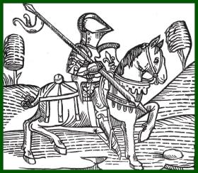 19世纪木刻版画《木刻发展历程（文艺复兴时期的木刻艺术）：骑士与战马》（IN CONNEXION WITH THE PRESS：The Knight，from Caxton's Book of Chess）-- 出自文艺复兴时期（1476年）)的古籍木刻《国际象棋大全》 -- 后附卡纸30*21厘米，版画纸张10*9、10*6.5厘米