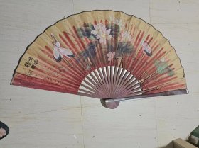 大挂壁 折扇  荷香鹤舞    尺寸看图