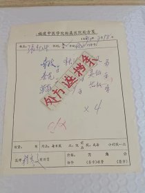 中医处方单 60-70年代 福建省中医学院人民医院 知名老中医 手写 处方笺 5张合售 156