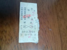 60-70年代 火车票 灵石-介休 77