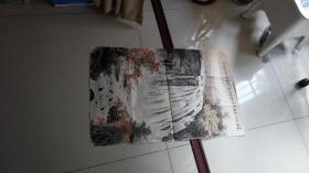 保真特别精彩艳丽的画----晓光画于镇江：霜叶红于二月花瀑布等等