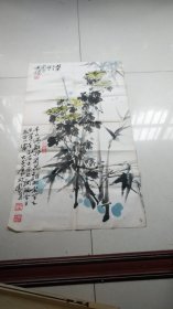 保真精彩绘画 ------国贵画菊花等等，书法和画特别精彩