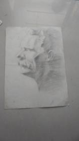 保真手绘一张---扬州著名画家 董雷画：好像是高尔基