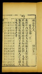 清同治三年广州双门底纬文堂精刻本【监本礼记】原装10卷十厚册全套。是中国古代一部重要的典章制度书籍，儒家经典著作之一。是一部儒家思想的资料汇编。内容主要是记载和论述先秦的礼制、礼意，解释仪礼，记录孔子和弟子等的问答，记述修身作人的准则。集中体现了先秦儒家的政治、哲学和伦理思想，是研究先秦社会的重要资料。原装品好。