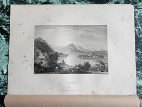 【雕刻版外文书插图页（三面金口），大约出版于十九世纪中晚期——6】"Drachenfels" ，J. Witthöff,del., A. H. Payne,scnlp.,27.1*21.2厘米，有护纸 ***为原存者搜集的美术资料