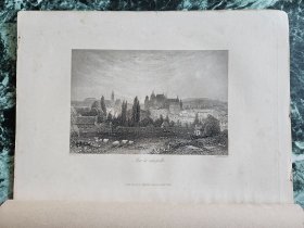 【雕刻版外文书插图页（三面金口），大约出版于十九世纪中晚期——4】"Aix- la-chapelle" ，H. Bibby,pinx, A. H. Payne,Sc.，27.1*21.2厘米，有护纸 ***为原存者搜集的美术资料