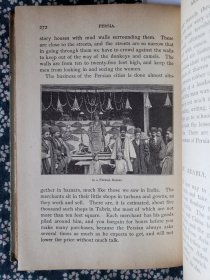 Carpenter's Geographical Reader-ASIA《地理读本-亚洲》（Frank G. Carpenter)，纽约1897年出版，精装19*13厘米，好纸307页, 文中大小插图超180幅，彩色地图8幅（大小不等，全）【第102-161、第257-264页为中国、中国西藏部分，见补图】 ***缺第11、221、245(见图30）、295页(缺4页，中国、中国西藏部分完整)