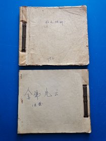 老物件 手工装订 剪报 大开本 大厚册 手工装订剪报 1、金佛风云（连载1-54完）2、谁是螳螂（连载1-63完）2本 罕见 美品