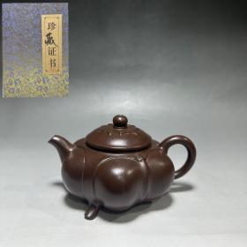 珍藏紫砂壶 品茗乳丁 顾景舟款识 材质紫砂 容量300cc 出水孔网 14cmx8.5cm