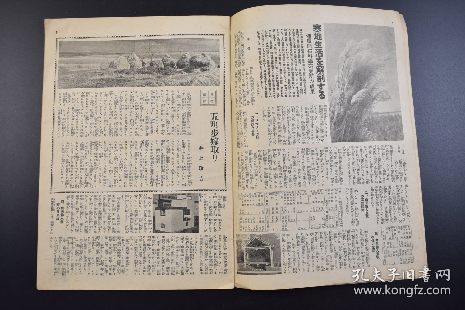 （己3132）史料《开拓画报》康德八年 1941年12月号 寒地生活的解剖 特辑 五河林开拓团 义勇队训练所 榆林开拓团 青年义勇队宁安训练所 东亚圈素描 伪满洲国的全联 大陆的宗教挺身队 满铁开拓科学研究所的成果等内容 多插图 新京特别市丰乐路 大陆建设社 尺寸 29*20CM