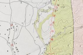 （丁8930）史料《月眉油田地形及地质图》彩色地图1张 旗山郡 楠梓仙溪 地质断面图 制糖用台车轨道 台湾总督府殖产局