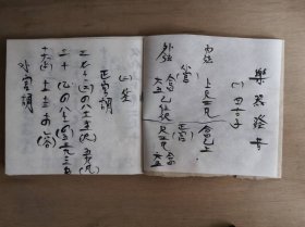癸卯抄本《工尺(chě)谱48首附-与简谱对照图及民族乐器四弦胡、笙、管子、笛子发音图》.